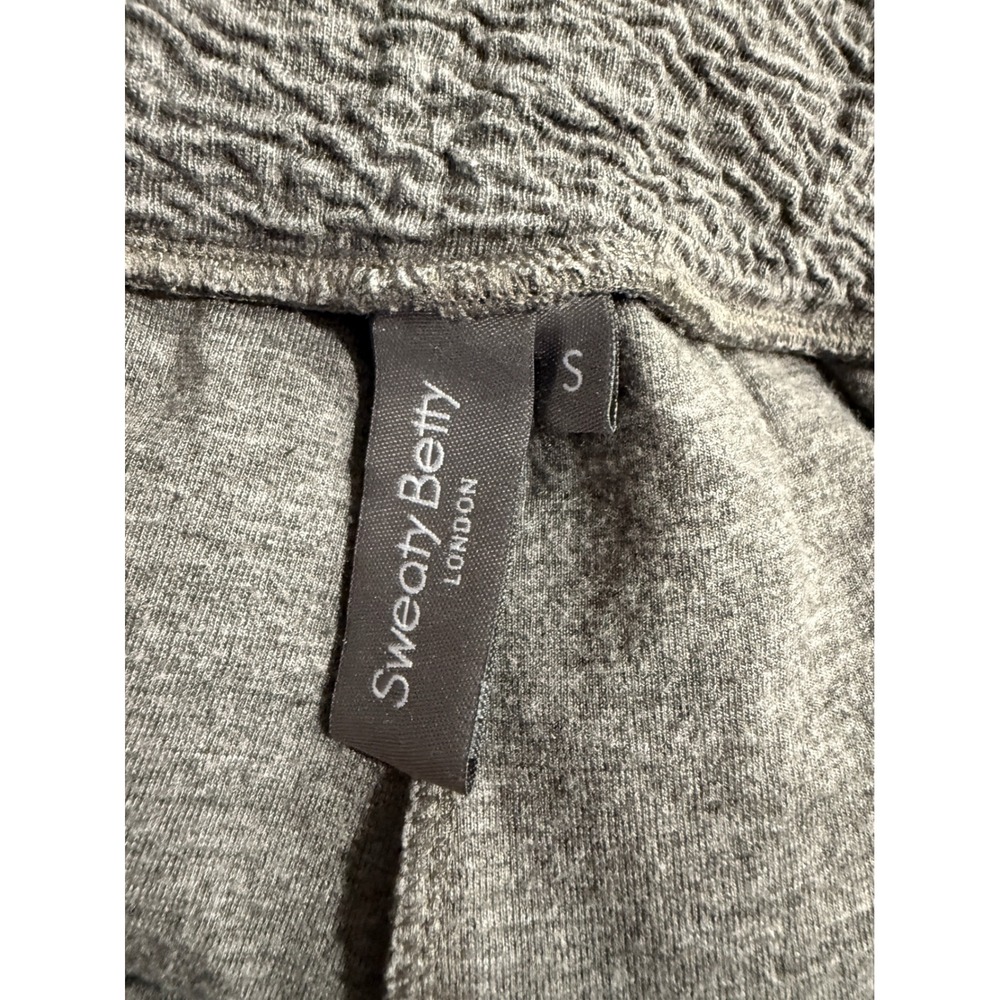 Sweaty Betty Grey Textured Wide Leg Culotte Belted Pants Womens Size S Small - Picture 4 of 7
